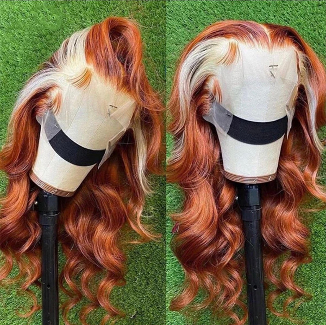 Ginger Blonde Ombre Wigs HD 13*4 Lace Front Wig Body Wave