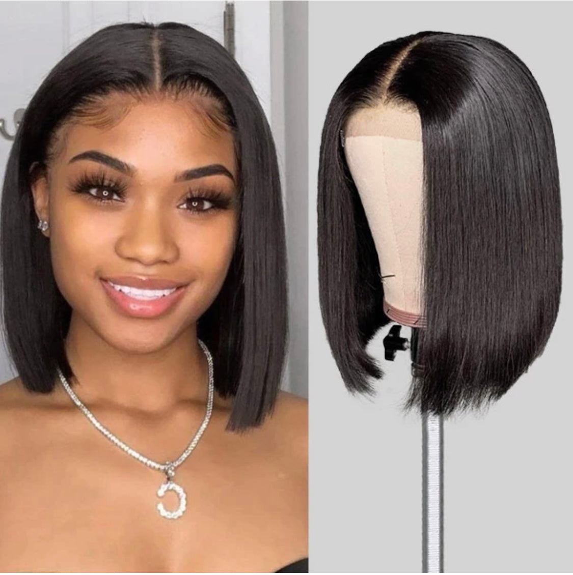 HD Transparent Lace Bob Wig T Part Short Bob Lace Front Wigs with Baby Hair 150% Density