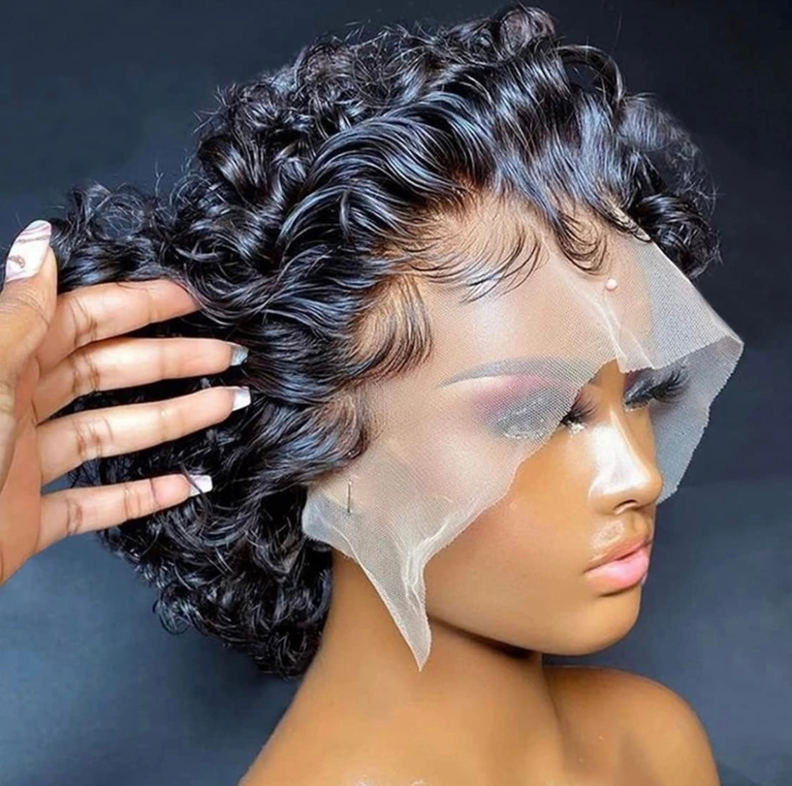 Short curly Lacefront Wig